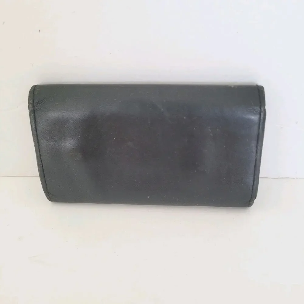 Paul Smith 4-Key Hooks Holder Case Wallet Logo Black Striped Charm Trifold Small